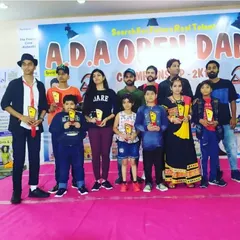 My students proudly holding their trophies after a successful day at the A.D.A. Open Dance Championship. Participating in competitions is a key part of our journey to build confidence and skill.