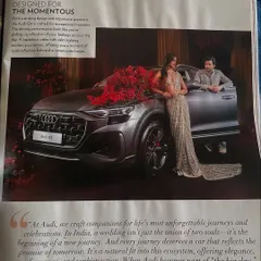 The full-page spread from the Vogue India editorial. The makeup was designed to feel luxurious and celebratory, matching the theme "Designed for the Momentous."