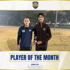 Darsh Saxena, our U15 Player of the Month for November. We reward the players who go above and beyond in training and matches.