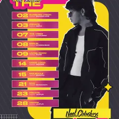 The official tour poster for my February 2025 gigs. With 10 shows in 9 different cities, it was a month of non-stop travel and music.