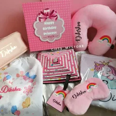 The complete pink-themed birthday hamper for a lovely daughter. It's filled with all the cute and quirky stuff a teenage girl would love.