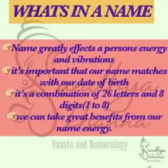 A lot of people ask, what's in a name? A great deal. Your name has its own energy. If it doesn't match the vibration of your date of birth, it can block your progress, even if you have strong numbers in your chart.
