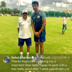 The results speak for themselves. I am proud to have worked with dedicated cricketers like Rahul Sharma, who have gone on to represent India. My focus is always on providing valuable, technical guidance.