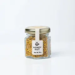 A front-on e-commerce photo for a jar of Bee Pollen. The image is sharp and centered, perfect for a product listing on Amazon or any online marketplace.