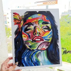 This is an example of a Fauvism-inspired portrait I painted. I love working with bold, expressive colors to create a piece that's full of energy and emotion, moving beyond a simple likeness to capture a feeling.