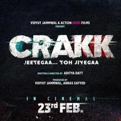 The official poster for the film 'CRAKK'. It was an incredible experience to design the costumes for this high-octane action movie.