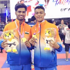 The results speak for themselves. My students Rajat Kashyap and Harshit Pandey with their impressive medal haul, including two golds, at the Thailand Open Karate Championship. This is the outcome of their hard work and our focused training.