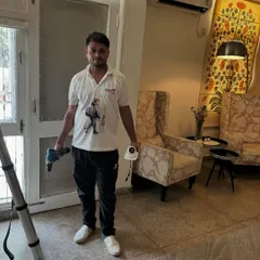 A member of my team ready for a CP Plus 1080p Full HD camera installation in a residence in DLF, Phase-1, Gurgaon. We bring all the necessary equipment for a smooth and efficient job.