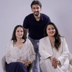 A portrait of the three founding architects of Upscale Architects: Pragya, Unnatt, and Utsav. Our collaborative approach is at the heart of our firm's success.