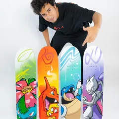 Me with the full 'Elementals' collection. This set includes Venusaur for Earth, Charizard for Fire, Blastoise for Water, and Mewtwo for Space. They're meant to be together!