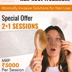 Don't let falling hair get you down. Our Hair Root Treatment gets to the source of the problem. This image highlights our special offer for this minimally invasive and effective therapy for weak roots.