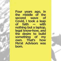 A leap of faith with a laptop and legal know-how. This is the story of how Ma'at Advisors was born out of a desire to build a specialized legal service for the creative community.