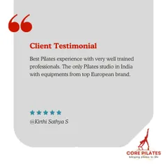 We pride ourselves on having highly trained professionals and top-tier European equipment. Thank you, Kirthi, for recognizing our commitment to providing the best Pilates experience.