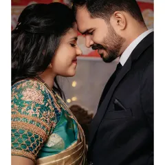 An intimate close up of the couple on their reception night. Their gentle touch and happy expressions say everything about their love story.