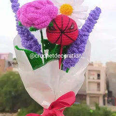 We can customize bouquets with your favorite themes, like this one featuring a Spider-Man head alongside lavender and rose flowers. It's a fun way to combine interests into one unique gift.