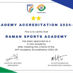 This is our promise of quality. We are proud to be a 2-Star accredited academy by the All India Football Federation (AIFF). This certification reflects our commitment to professional coaching, structured development, and high-quality facilities.