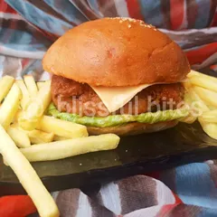 The bestseller Chicken Zinger Burger, a favorite for its juicy patty and fresh ingredients.