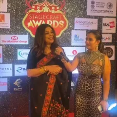 Being interviewed on the red carpet at the Stagecraft Awards. I am always happy to share my passion for music with everyone.