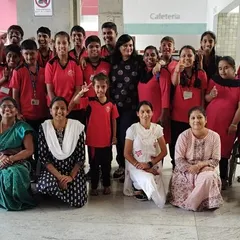 The amazing students of Shristi Special Academy, full of joy and excitement before their performance. Their energy is truly infectious.