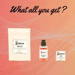 Our Abhyanga Snan Rituals gift box contains three essentials for glowing skin. You get our handmade Ubtan, nourishing Abhyanga Tailam, and radiant Kesar Soap.