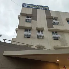 The facade of the Home for the Aged building. The design incorporates shaded windows and a clean, modern aesthetic to create a pleasant and functional environment for its residents.