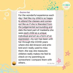 A wonderful review from a parent who feels her child is "liberated from the judgemental surrounding" in our classes. Creating a safe and encouraging space is our top priority.