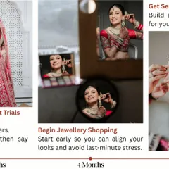 Our wedding planning timeline advises starting your jewelry shopping early to align your looks and avoid last-minute stress.