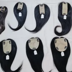I offer hair toppers in all sizes to ensure a perfect fit and the right amount of coverage for every client.