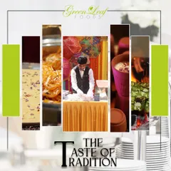This image represents my commitment to the 'Taste of Tradition'. It's a collage showing classic Indian sweets like jalebi, a live counter, and hot beverages, all part of the authentic Indian wedding experience I provide.