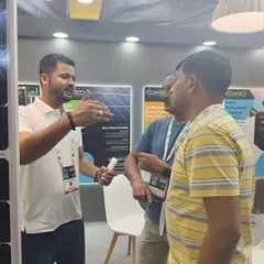 Engaging with potential clients at our booth. I enjoy discussing how my automation solutions can be tailored to solve their specific problems and enhance their lifestyle.