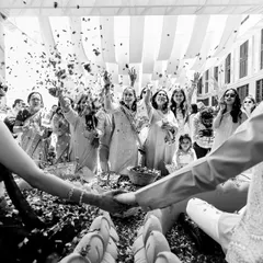 This was the moment it all came together. Not just two people in love, but two families wrapped in joy, laughter, and blessings during a beautiful Haldi ceremony.