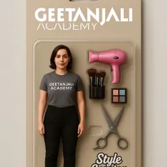 This is the Geetanjali certified 'Style Creator' kit. Our students are equipped with all the tools and skills they need to become real-life style icons.