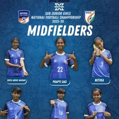 Girl power in action. Our midfielder Prapti Das was selected for the Delhi State Sub-Junior girls squad for the National Games. We are incredibly proud of her achievement.