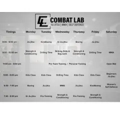 An updated schedule showing our Women's Self Defence and Beginners Jiu-Jitsu class times. We adjust our schedule based on member needs.