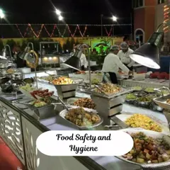 Food safety and hygiene are non-negotiable for me. This image shows a clean and well-lit buffet station where my professional team is serving guests, ensuring every dish is handled with the utmost care.