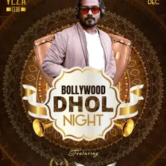 This poster for a Bollywood Dhol Night at Veza Club highlights the fusion of modern DJing with traditional dhol beats, a combination that always gets the crowd excited.