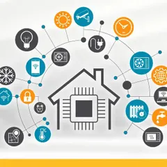 This conceptual graphic illustrates the core of our smart home installations. A central processor acts as the brain, connecting and coordinating all the different functions and devices for a truly integrated experience.
