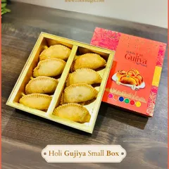 Our small Holi Gujiya box is perfect for sharing. Even in a compact size, it delivers the authentic taste of this festive delicacy, presented in beautiful, themed packaging.