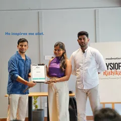 Receiving my certificate at the event. I'm always inspired by my peers and the passion in our community.