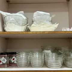 A look at the beautifully organized crockery and glassware for our elderly clients. Their niece, living in the USA, hired us to manage their move, and we were honored to help.