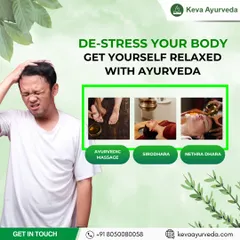 We offer a trio of powerful de-stressing therapies. A full-body Ayurvedic massage releases physical tension, Shirodhara calms the mind, and Nethra Dhara revitalizes tired eyes for complete relaxation.