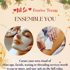 My "Ensemble You" package allows you to curate your own ritual of clean-ups, facials, waxing, or threading. It's personalized care, designed to meet your specific beauty needs.