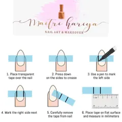 Another easy method for measuring your nails for press-ons. This guide shows how to use transparent tape to get a precise measurement for a perfect fit every time.