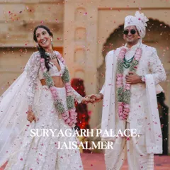 A royal wedding at Suryagarh Palace in Jaisalmer. We specialize in creating grand celebrations in India's most majestic heritage properties.