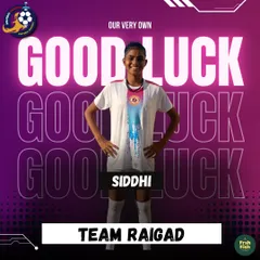 Our very own Siddhi, selected for the Raigad district team for the U17 inter-district tournament. We wish her the best of luck.