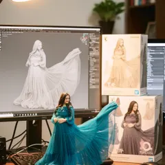 The magic is in the details. I meticulously sculpt every fold and flow of fabric to bring your memory to life. This figurine showcases the delicate movement of a flowing gown, turning a beautiful moment into a timeless keepsake you can hold.