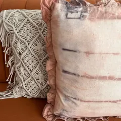 This naturally dyed cushion is sitting pretty on my sofa. It's a reminder that you can create beautiful, sustainable items for your home with your own two hands.