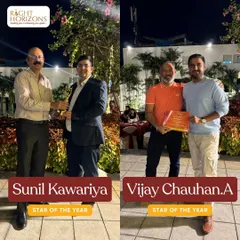 This collage celebrates our "Star of the Year" award winners, Sunil Kawariya and Vijay Chauhan. Their outstanding performance and dedication are honored at our Annual Awards and Recognition event.