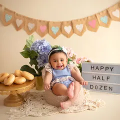Another sweet shot from the "Happy Half Dozen" session. These sitter sessions are perfect for when babies can sit up and show off their adorable personalities.