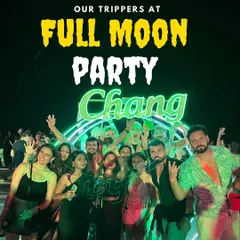 This is what the legendary Full Moon Party in Thailand looks like with our tribe. We come as strangers, but under the neon lights of Koh Phangan, we dance, laugh, and celebrate together until the sun comes up. It's pure, unfiltered energy and a memory you'll never forget.